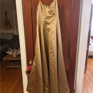 Vintage 1990’s Ralph Ralph Lauren Gold Satin Dress